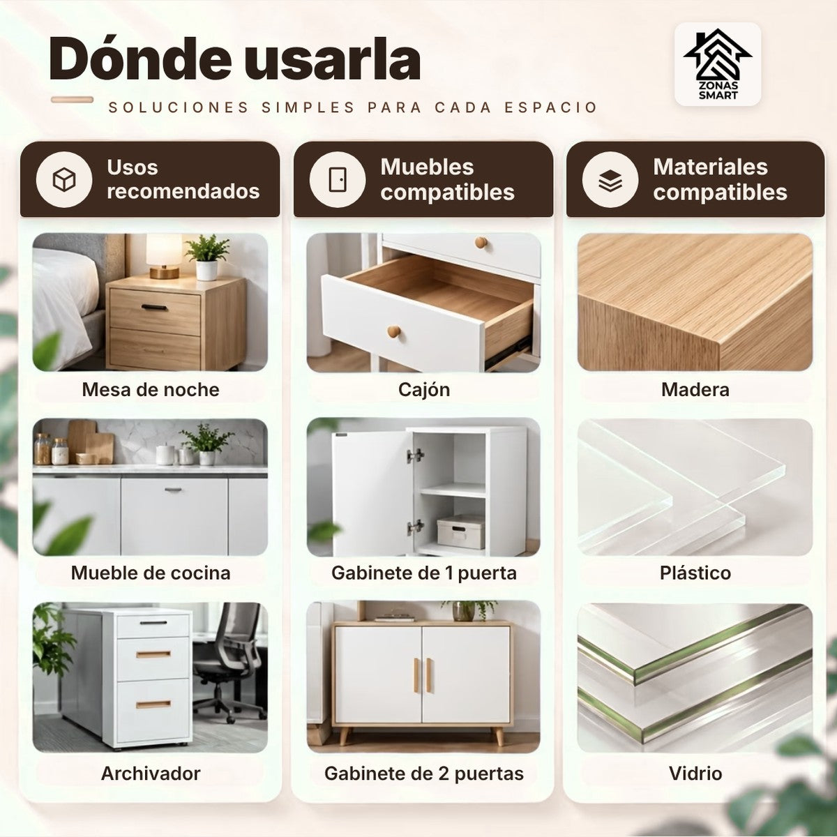 Cerradura invisible para cajones y gabinetes con tarjeta NFC E-Card | FS02