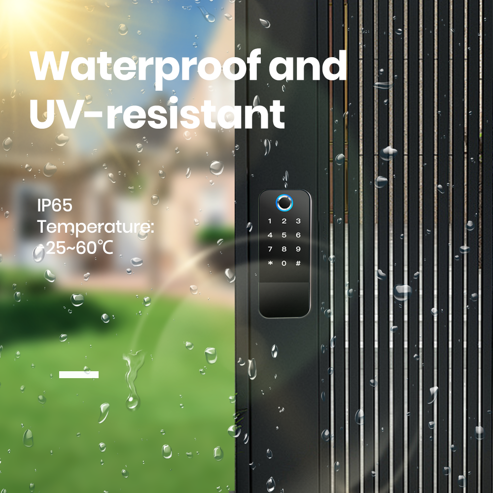Cerradura inteligente IP65 para portón y exterior E-Shield | NX5-L